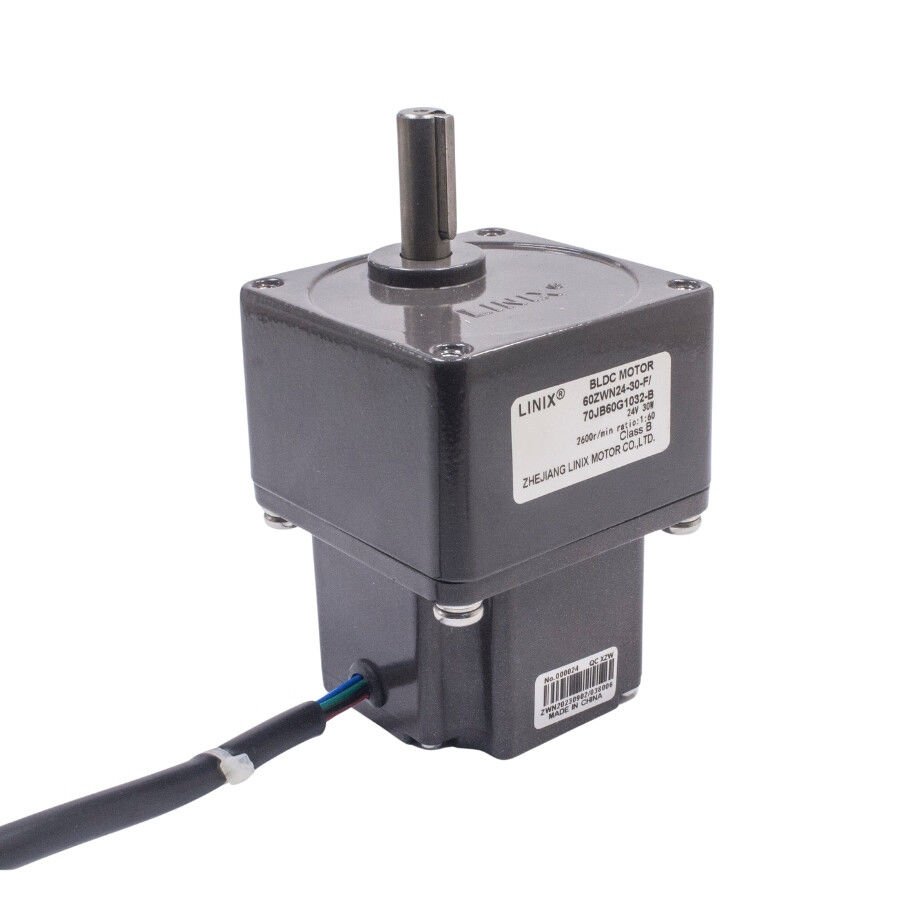 70JB60G1032 24V 30W 43RPM Redüktörlü Brushless DC Motor
